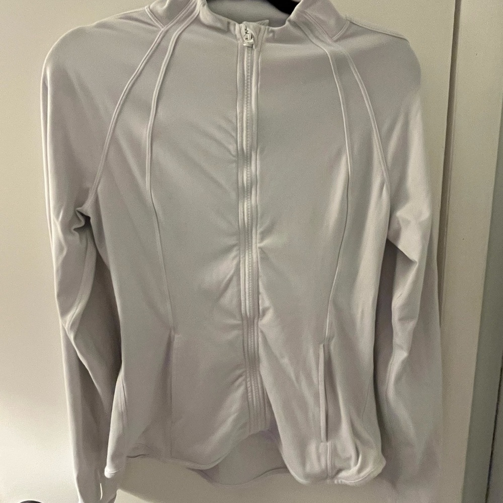 Yogalicious Lux White Zip-Up Jacket